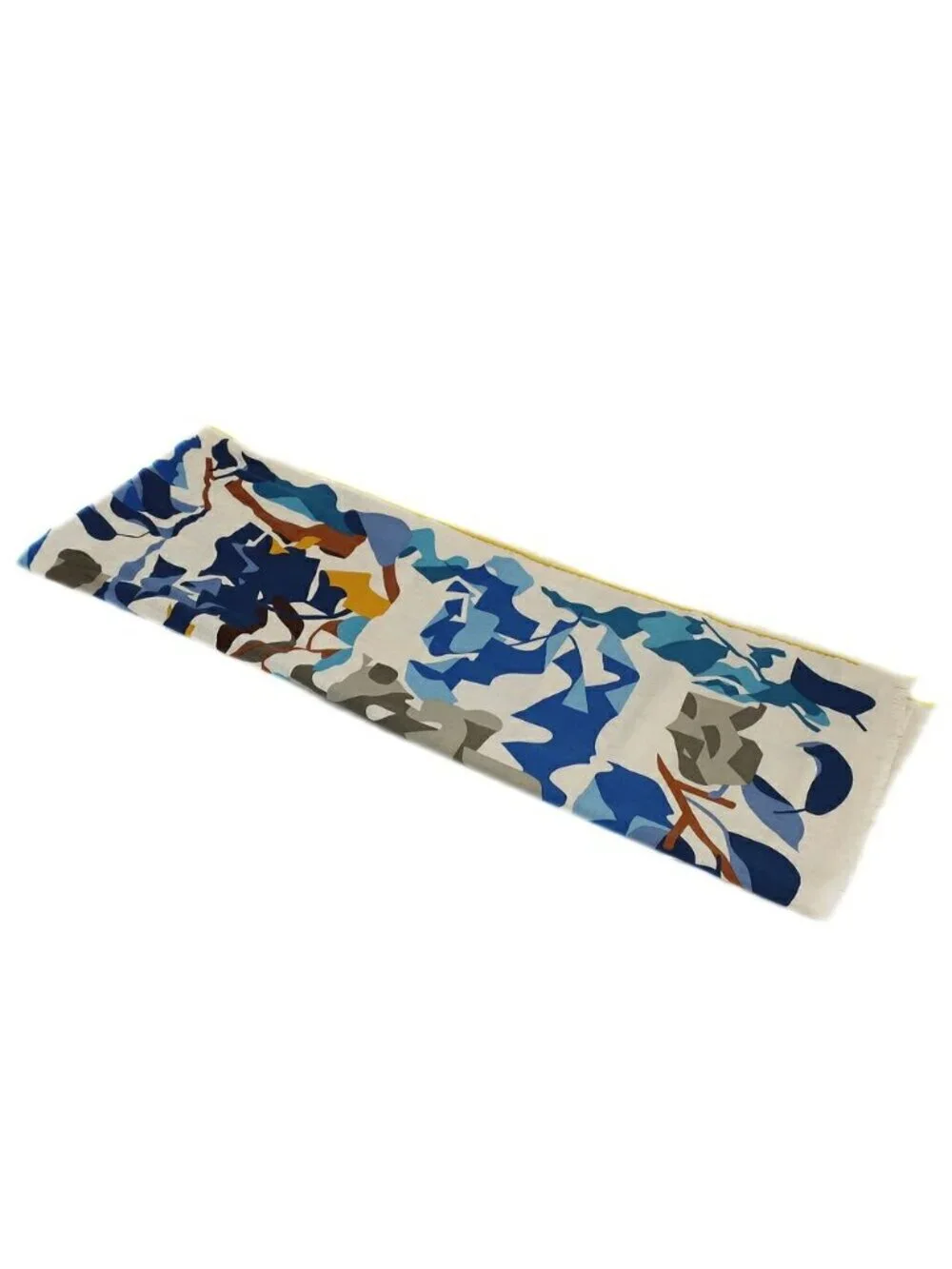 Hermes Heaven Shawl Beige Multicolor Cashmere Silk Scarf